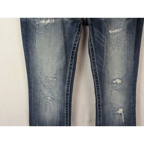 Miss Me Signature Boot Jeans JE8228BL Women's Size 28 - Picture 9 of 13